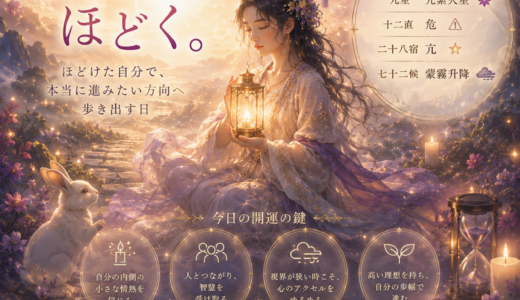 視界が狭くなったら、心のアクセルをゆるめなさい。急げば運が開くのではありません。